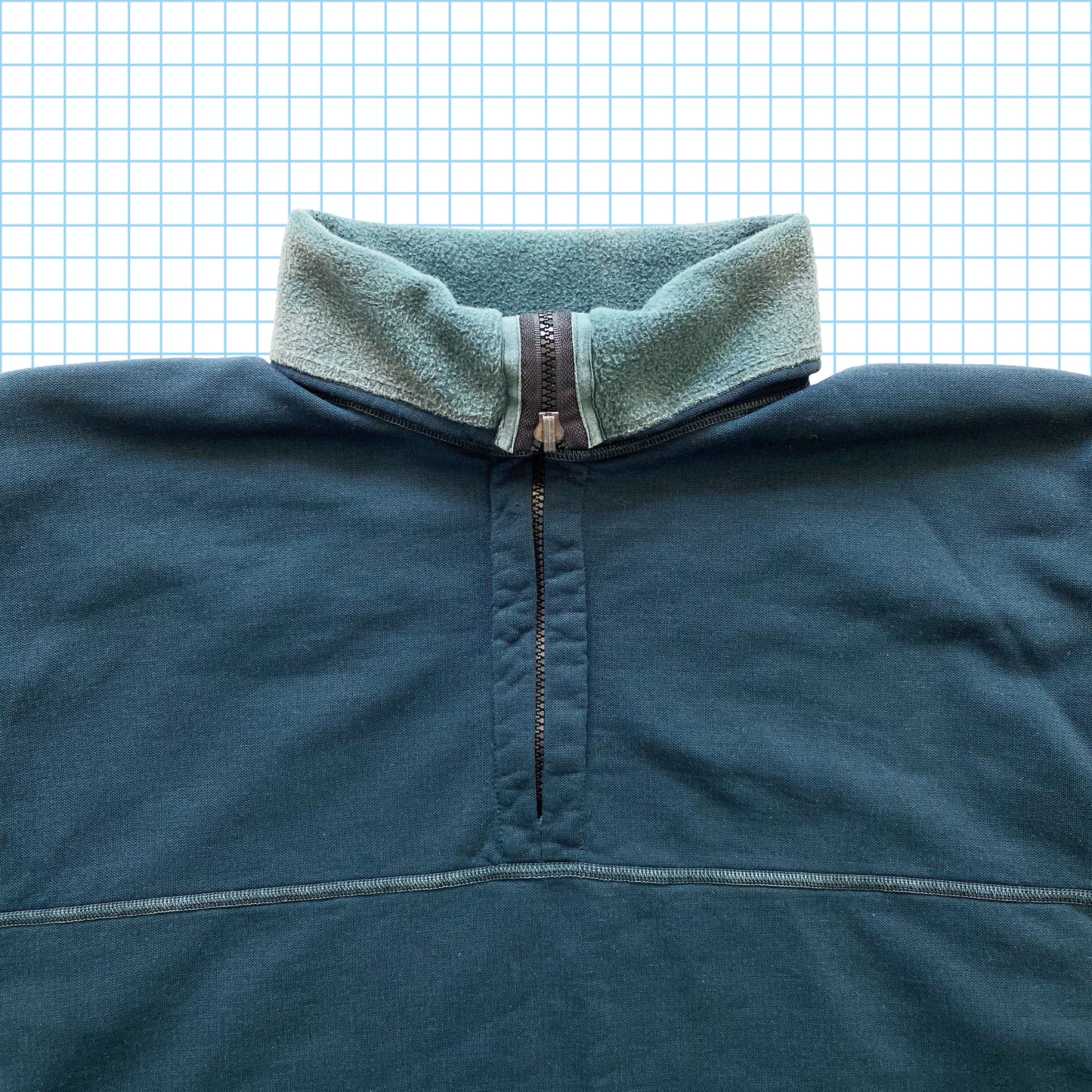 Vintage Stone Island Réversible Quart Zip Col Roulé AW97' - Extra Large