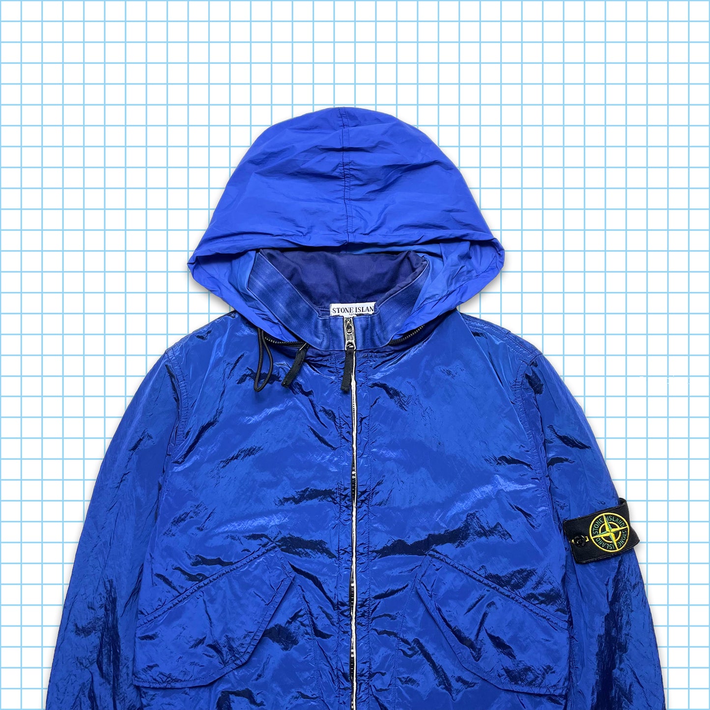 Stone Island Royal Blue Nylon Metal Over Shirt SS08' - Medium