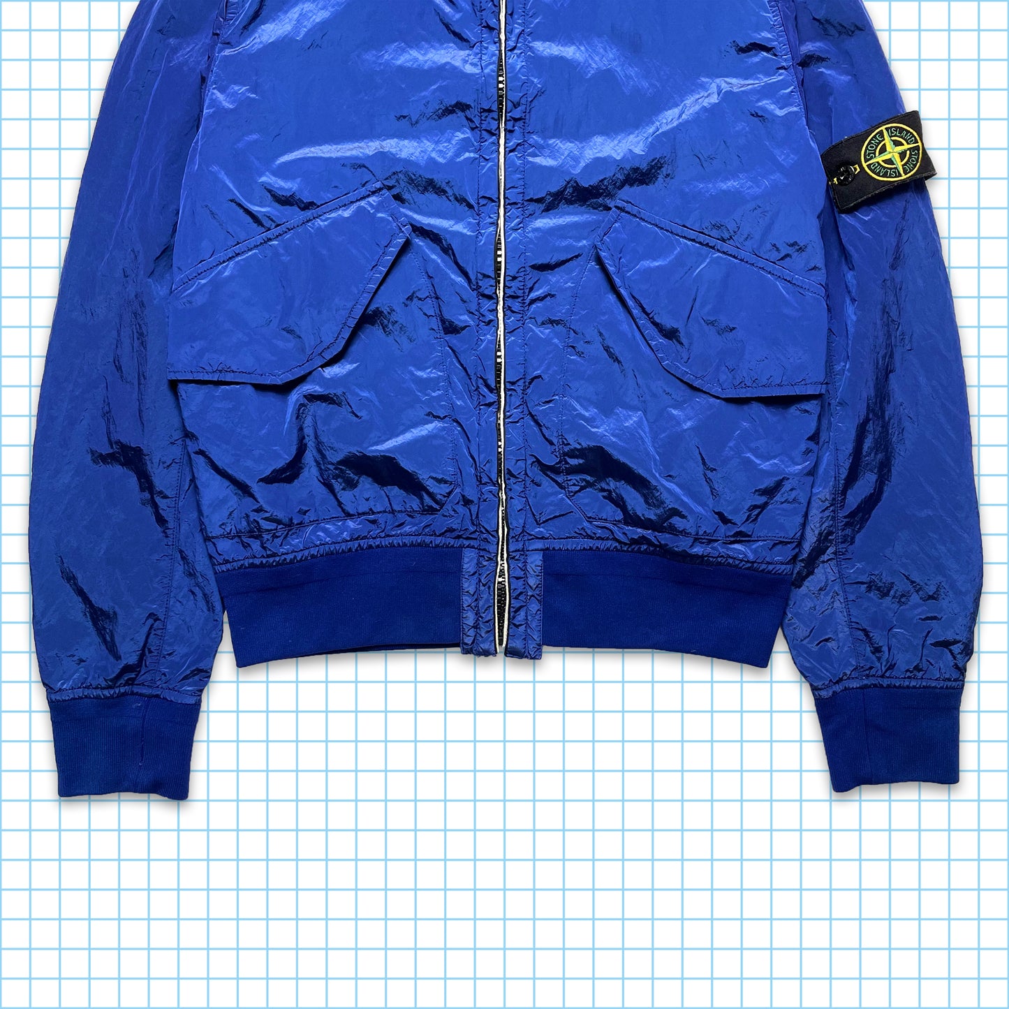 Stone Island Royal Blue Nylon Metal Over Shirt SS08' - Medium