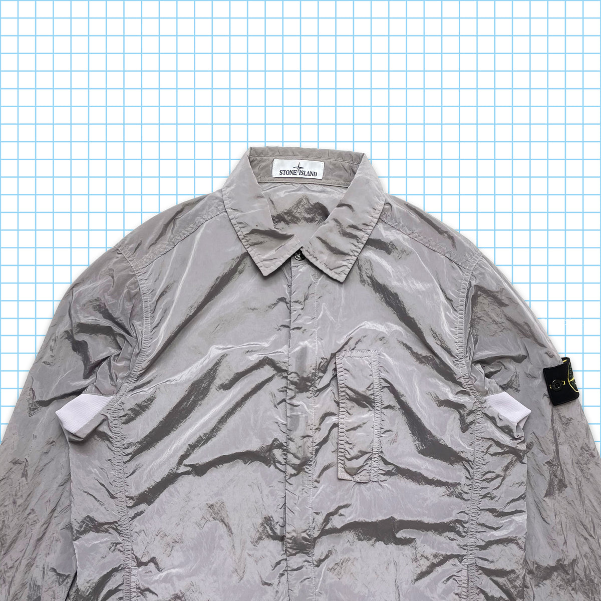 Stone island silver clearance overshirt