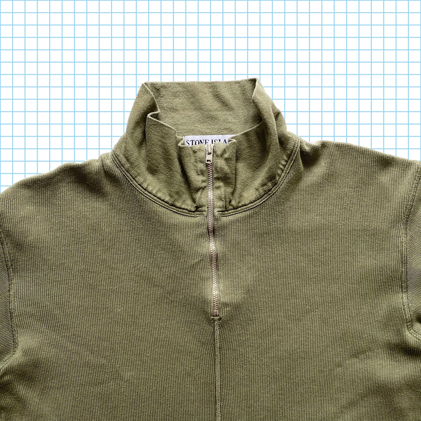 Stone Island リブ クォーター ジップ - ミディアム