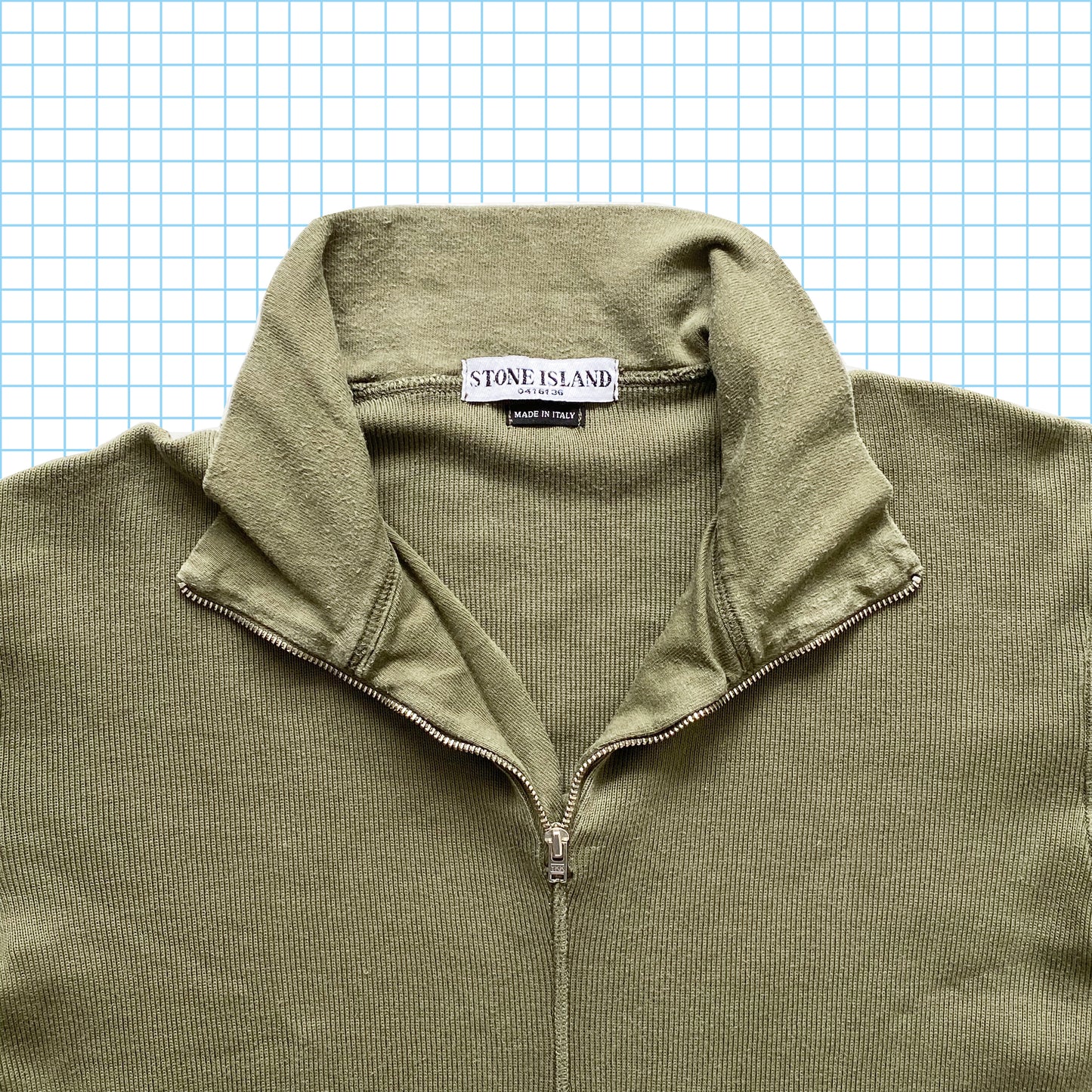 Stone Island リブ クォーター ジップ - ミディアム