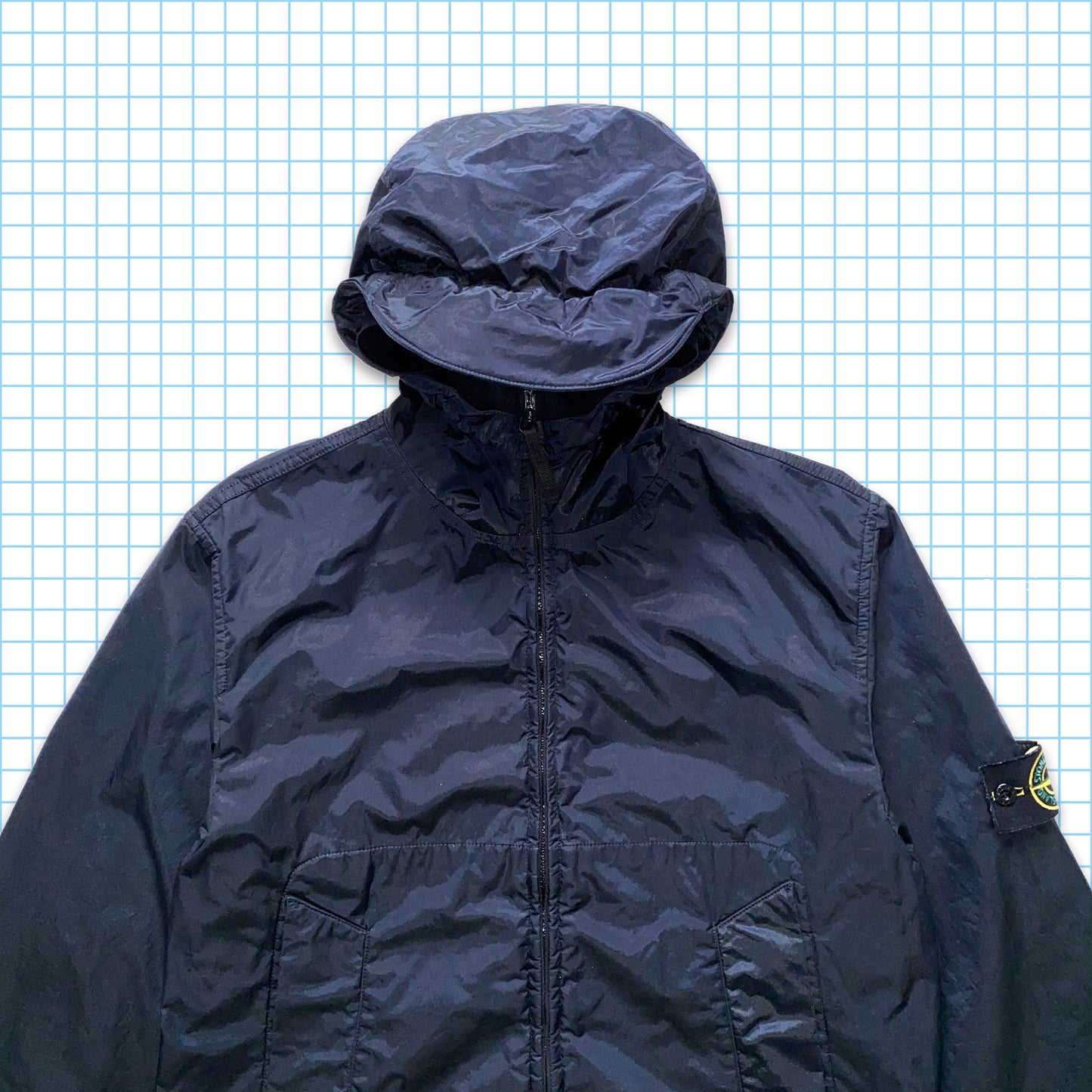 Stone Island Velour Lined Midnight Navy Nylon Shimmer AW06’ - Medium