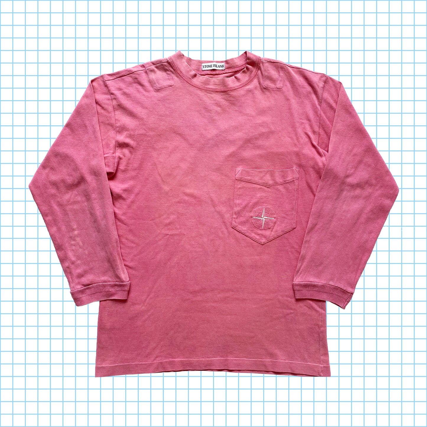 Vintage Late 80’s/Early 90’s Stone Island Compass Embroidered Longsleeve - Medium/Large