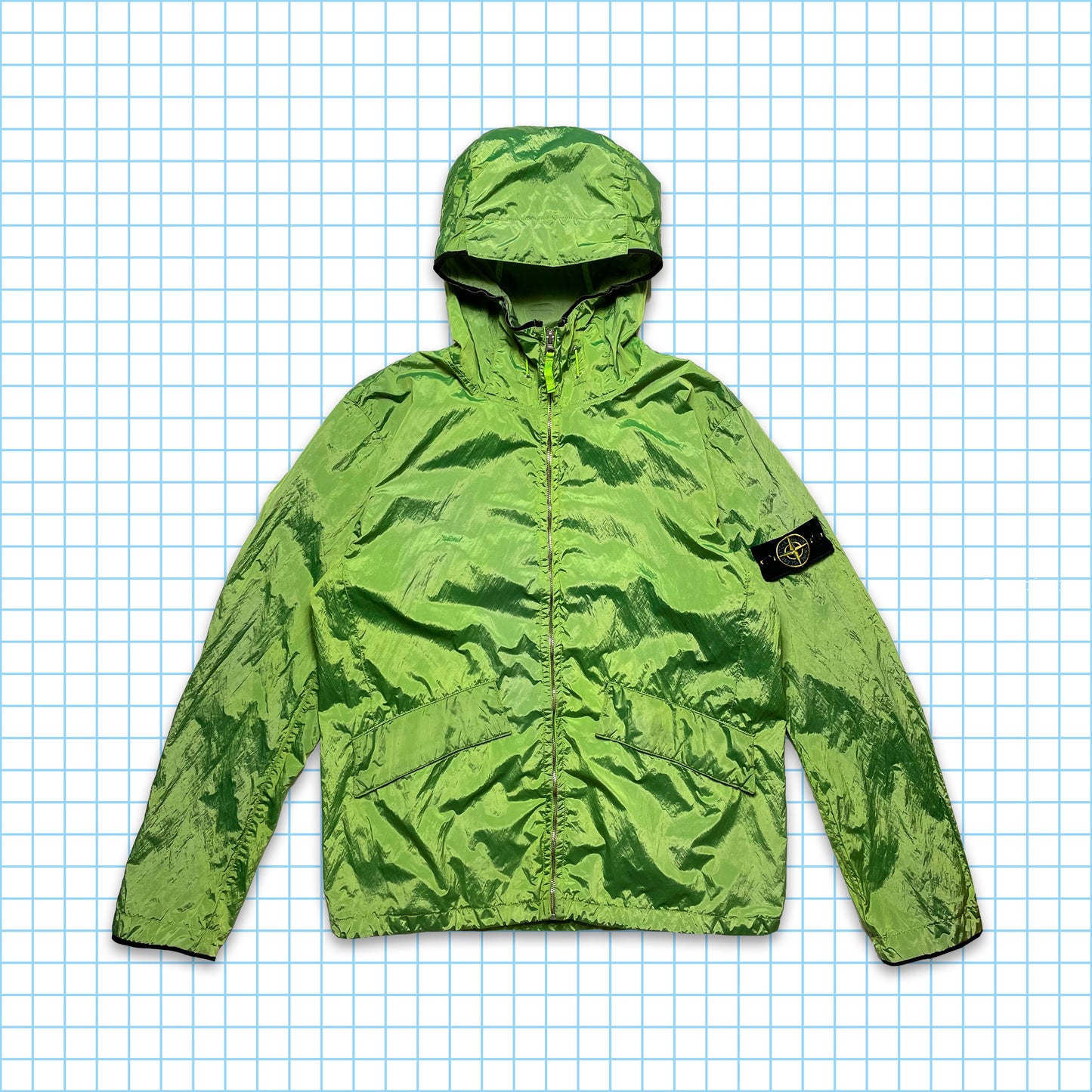 Stone Island Volt Green Nylon Metal Shimmer Jacket SS09’