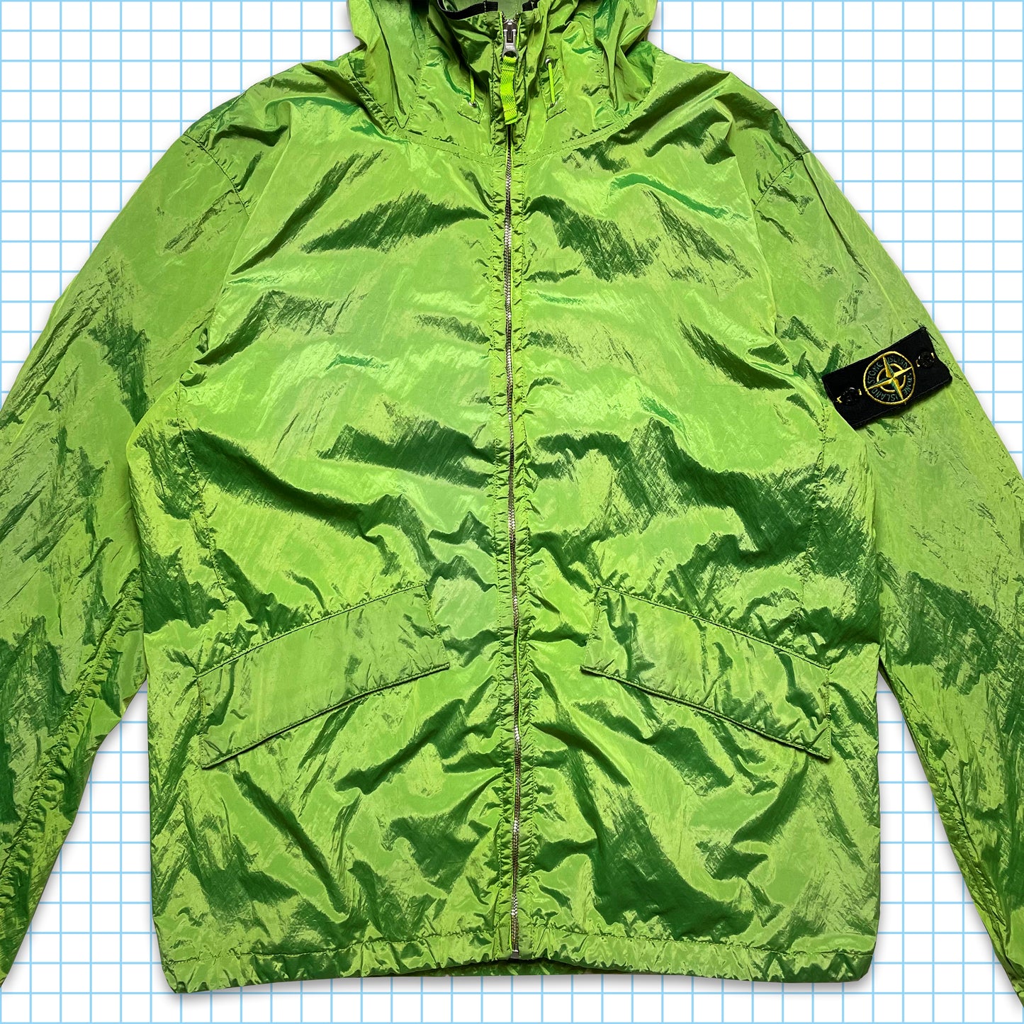 Stone Island Volt Green Nylon Metal Shimmer Jacket SS09’