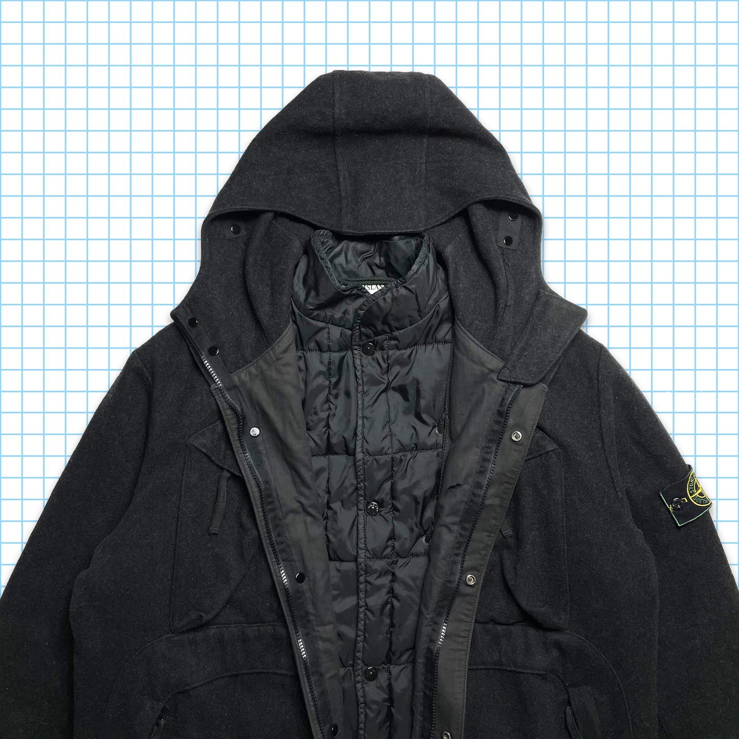 Vintage Stone Island 2in1 Wool Multi Pocket AW98’ - Extra Large
