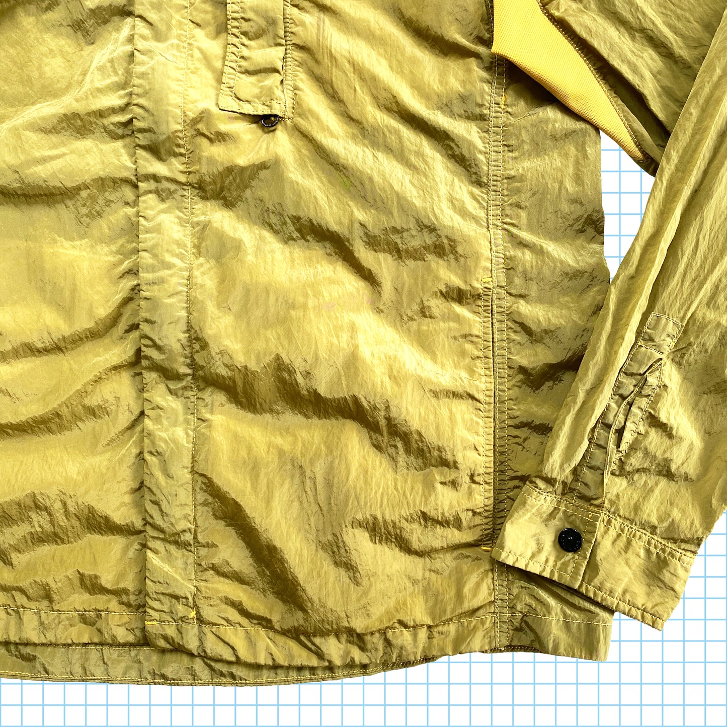 Surchemise Stone Island en nylon métal jaune - Extra Large