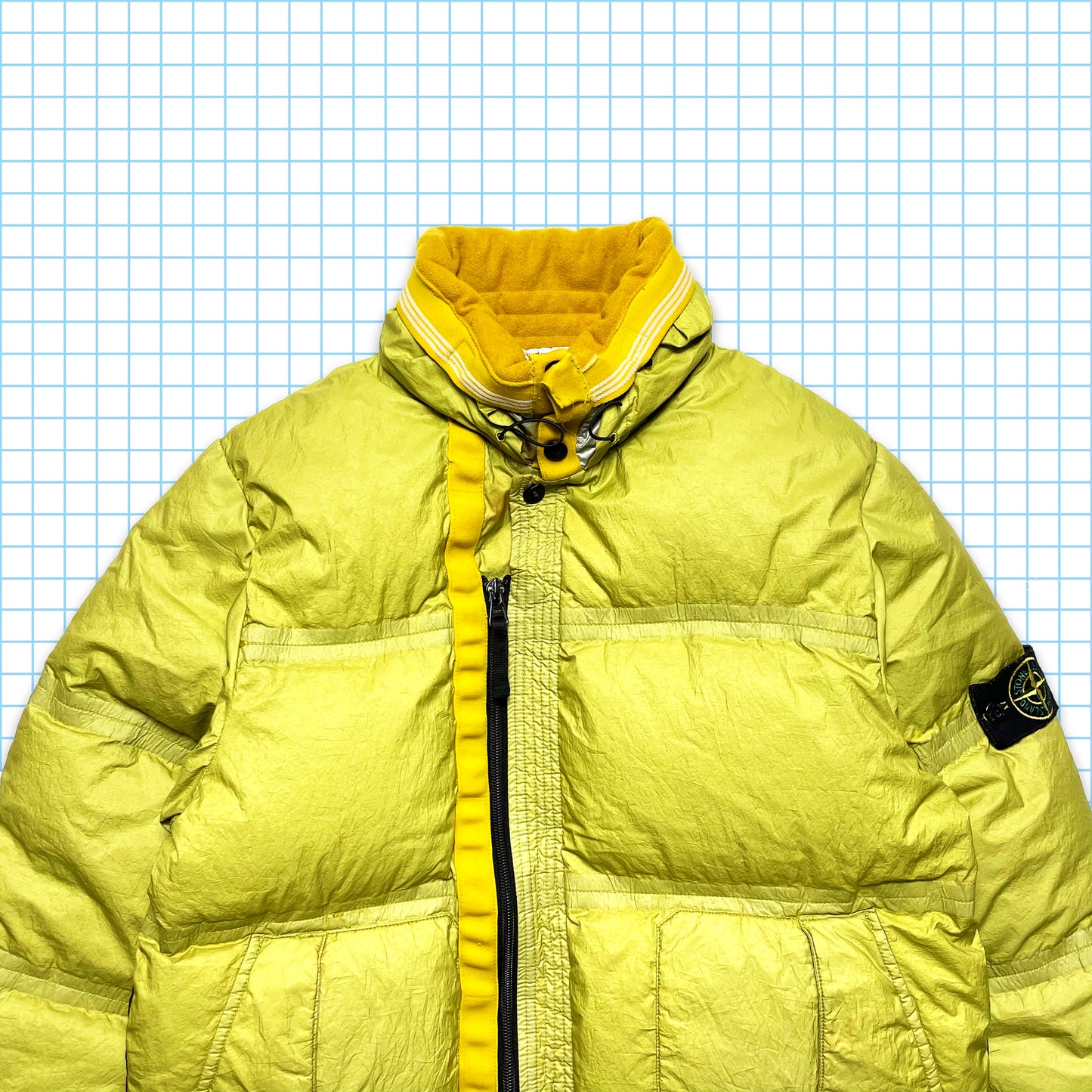Stone Island Yellow/Green Lamy Flock Down Jacket AW05’ - Medium