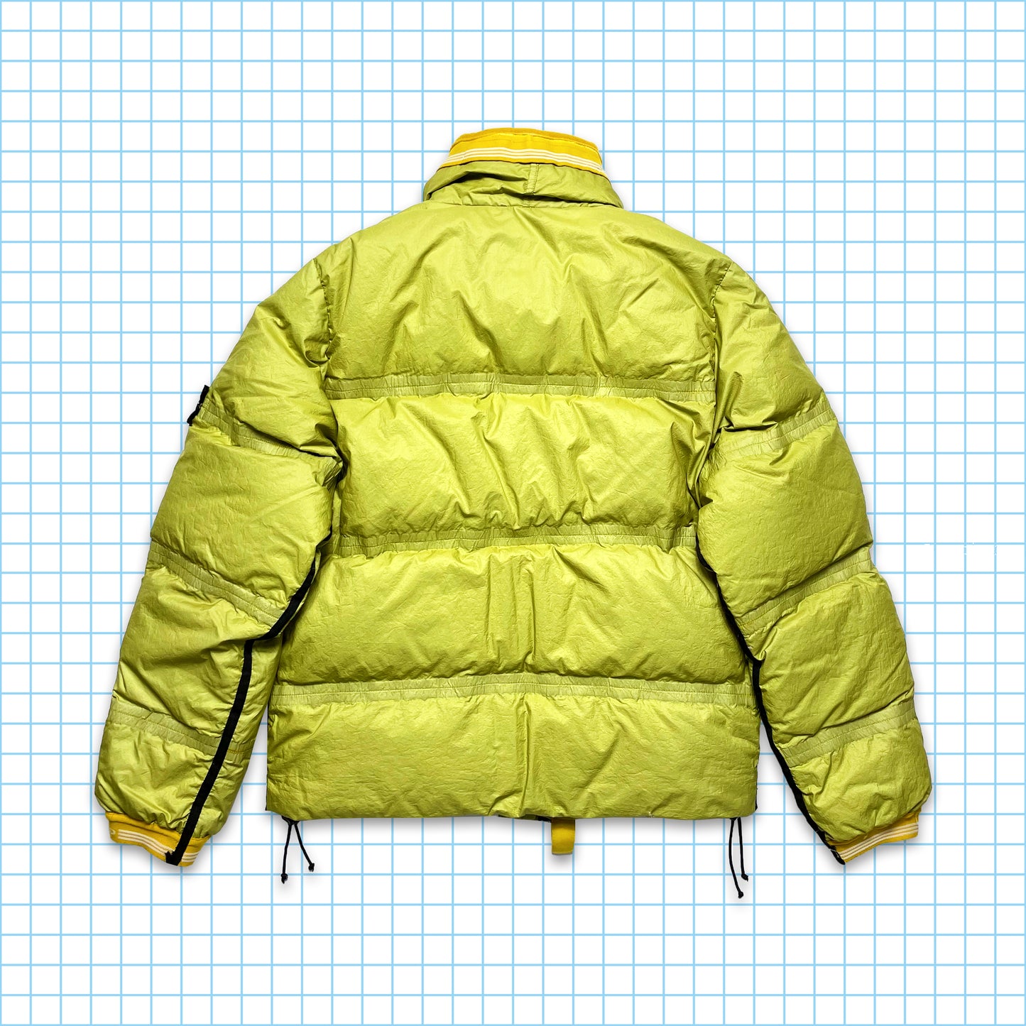 Stone Island Yellow/Green Lamy Flock Down Jacket AW05’ - Medium