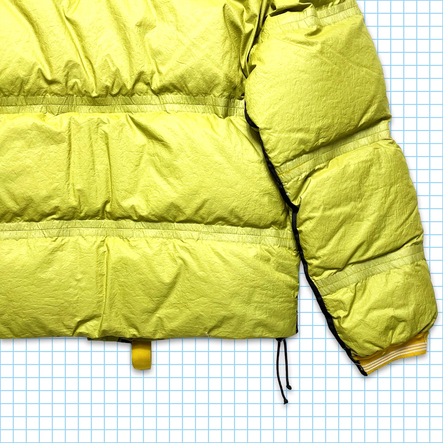 Stone Island Yellow/Green Lamy Flock Down Jacket AW05’ - Medium