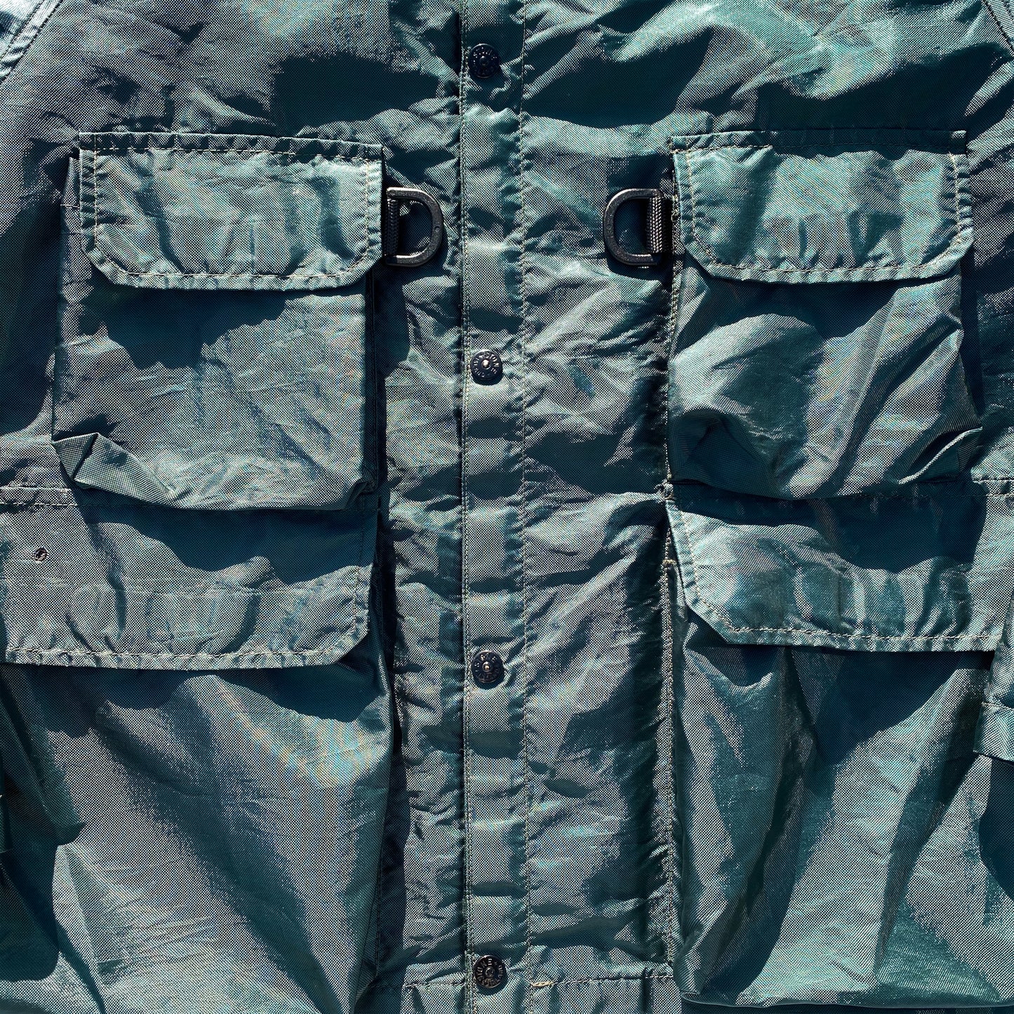Veste scintillante avec anneau en D vert bouteille Stone Island 95'