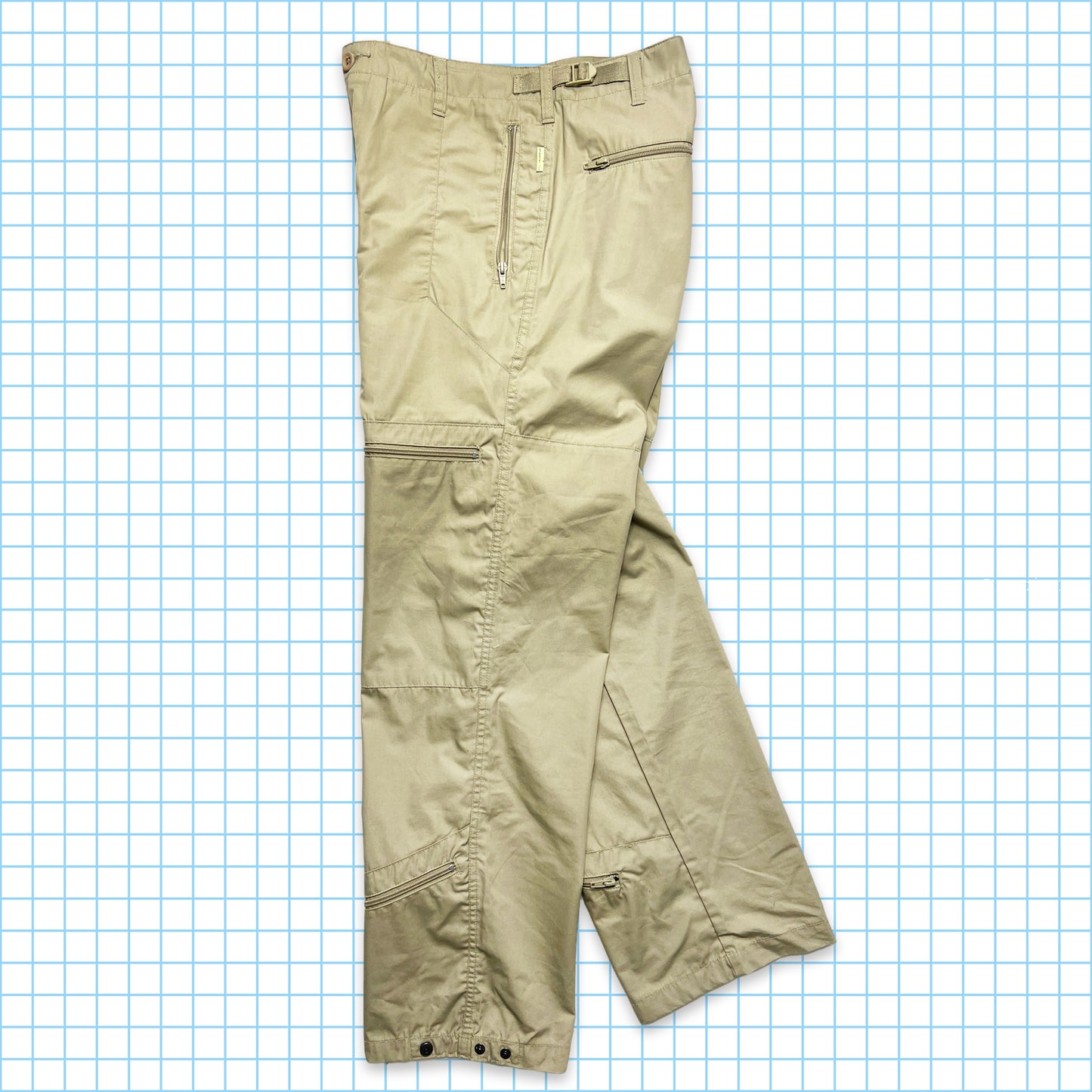Stüssy Multi Pocket Beige Cargo Trousers - 32 / 34" Waist