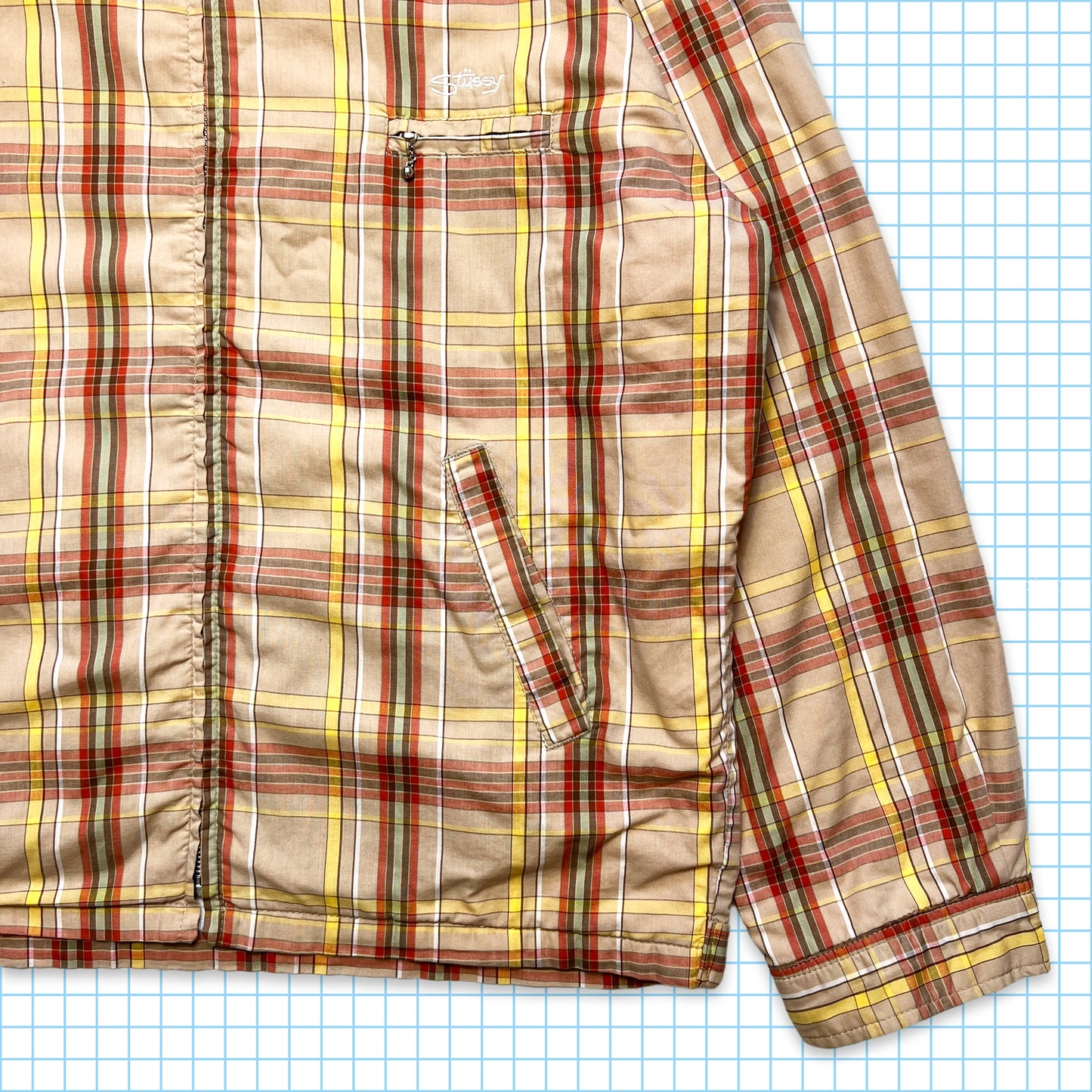 Vintage Stüssy Script Checked Jacket - Medium / Large