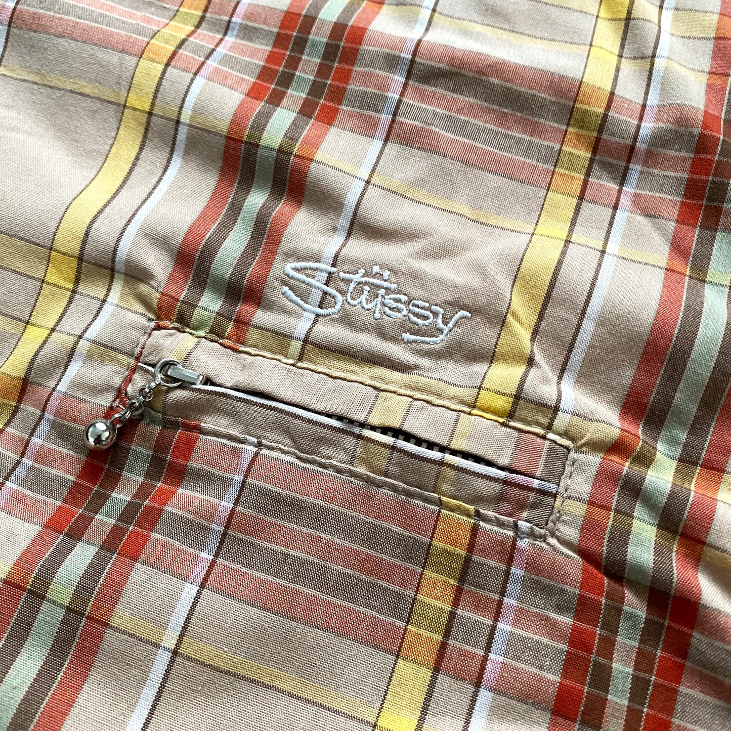 Veste Harrington Stüssy Check vintage des années 90