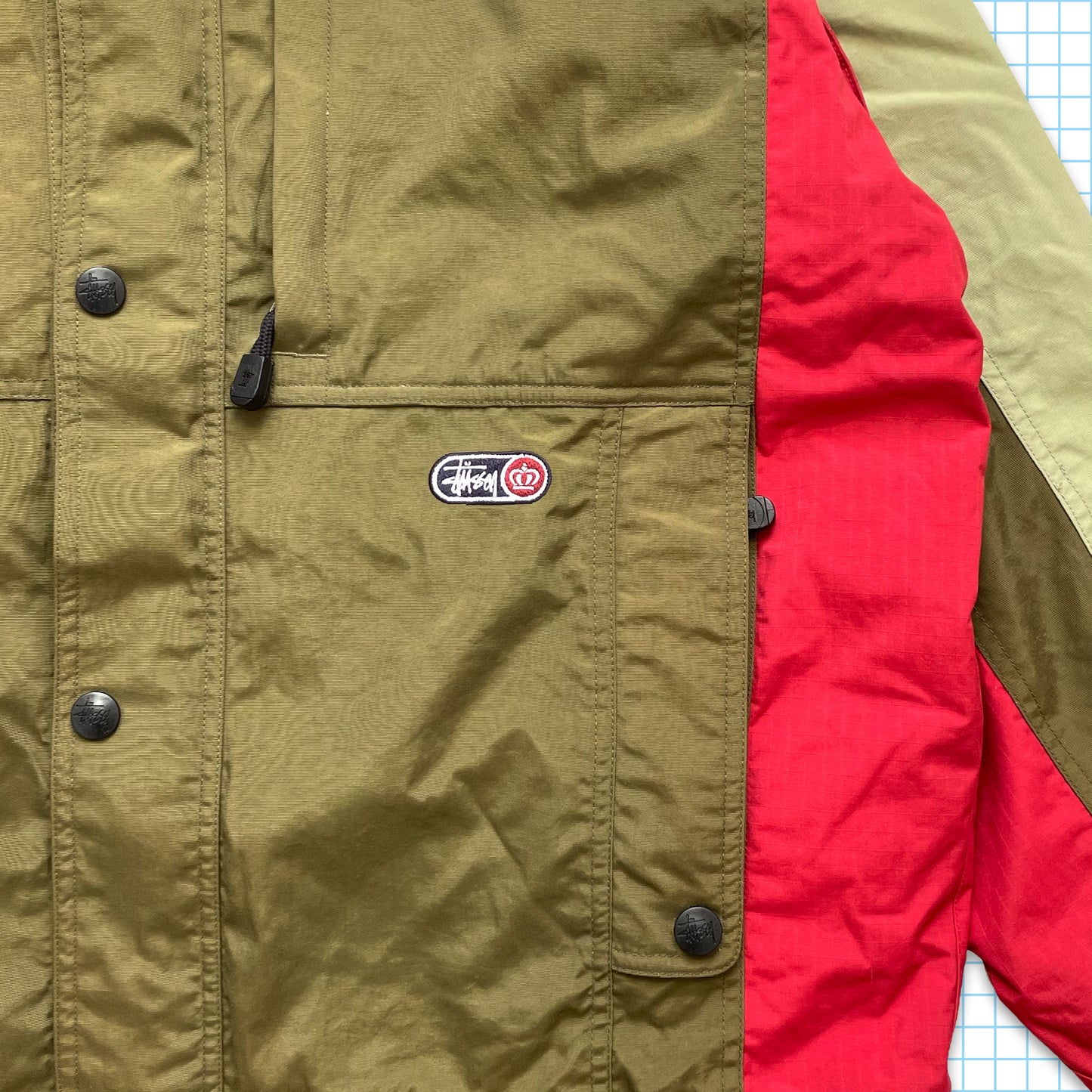 Vintage Stüssy Panelled D-Ring Tactical Jacket - Large / Extra Large