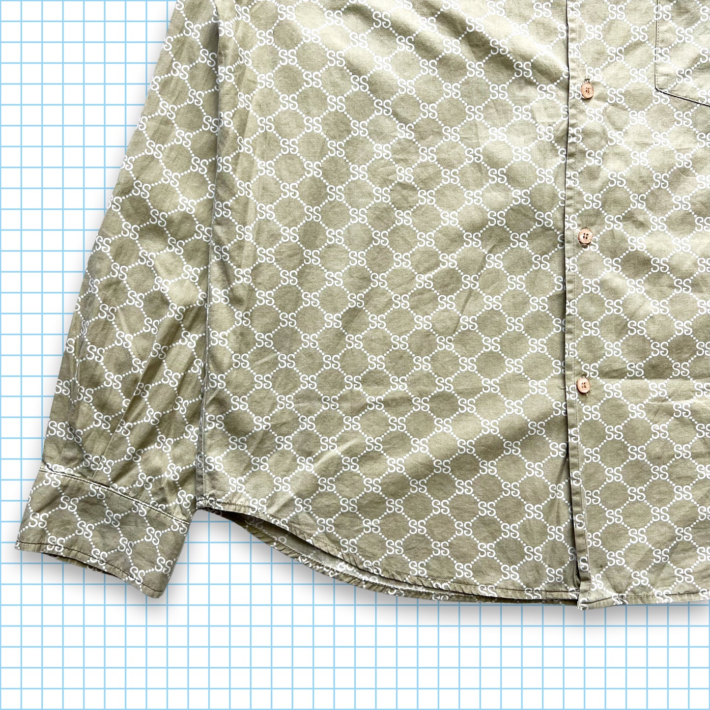 Vintage Stussy 'S' Monogram Shirt - Large