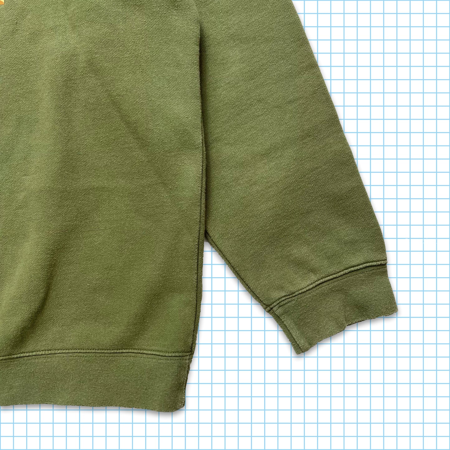 Vintage Stüssy Turntable Monogram Khaki Crewneck - Medium