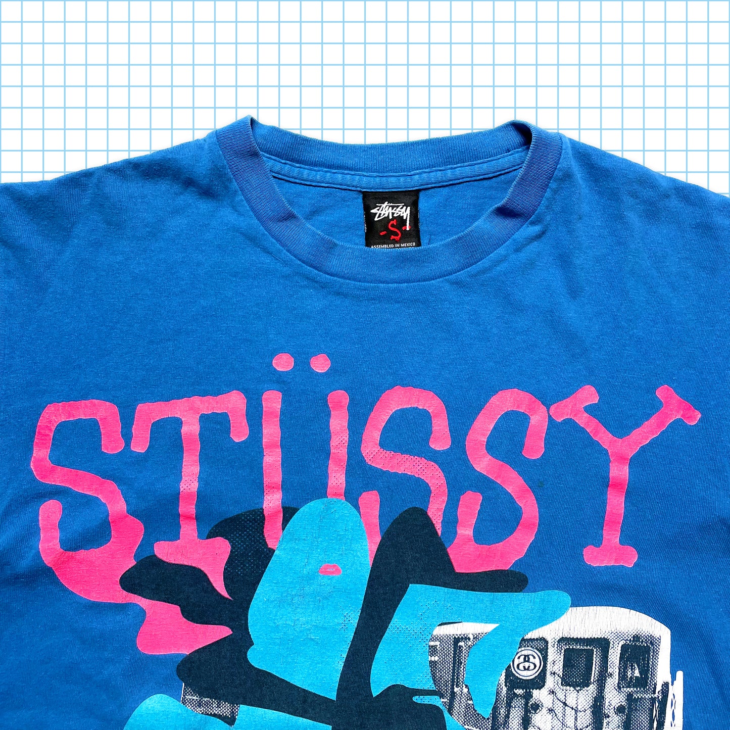 Vintage Stüssy New York Blue Tee - Small