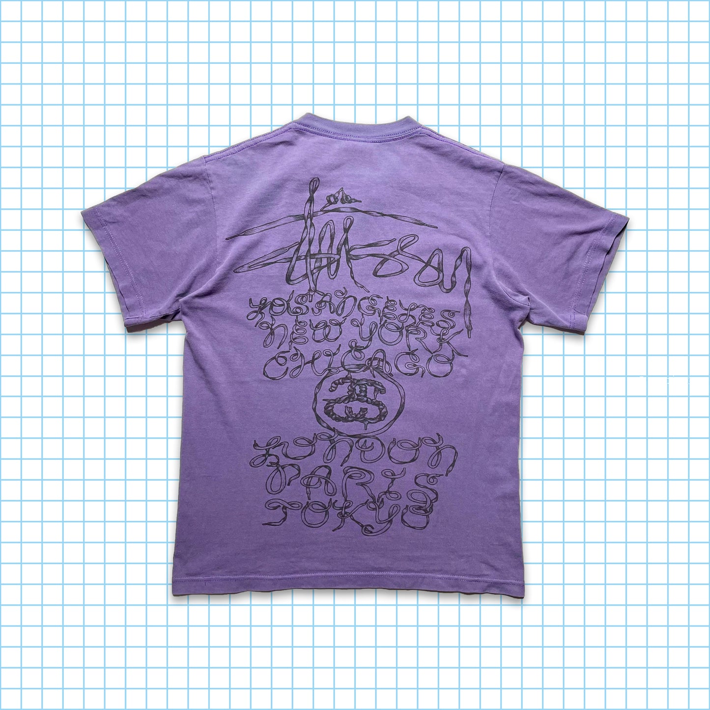 ヴィンテージ Stüssy スカル ツアー T シャツ - S
