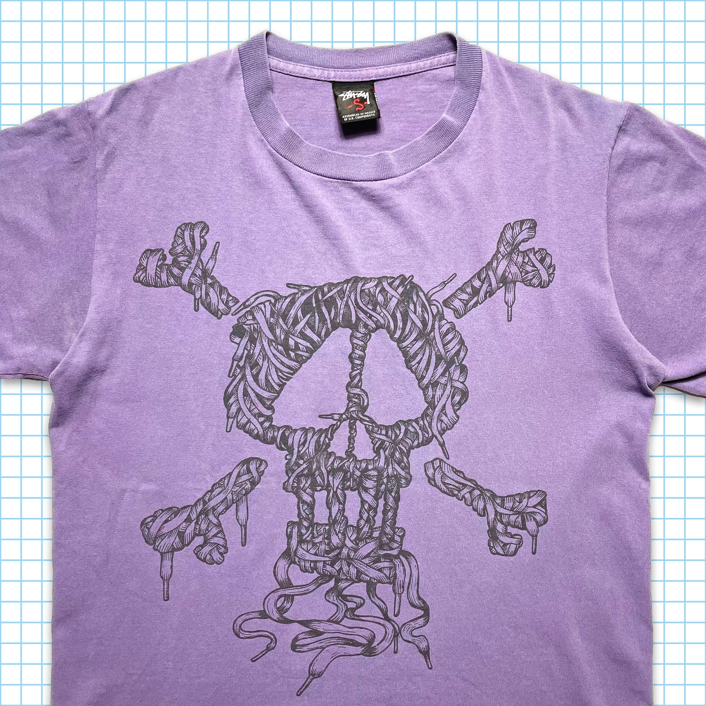 Vintage Stüssy Skull Tour Tee - Small