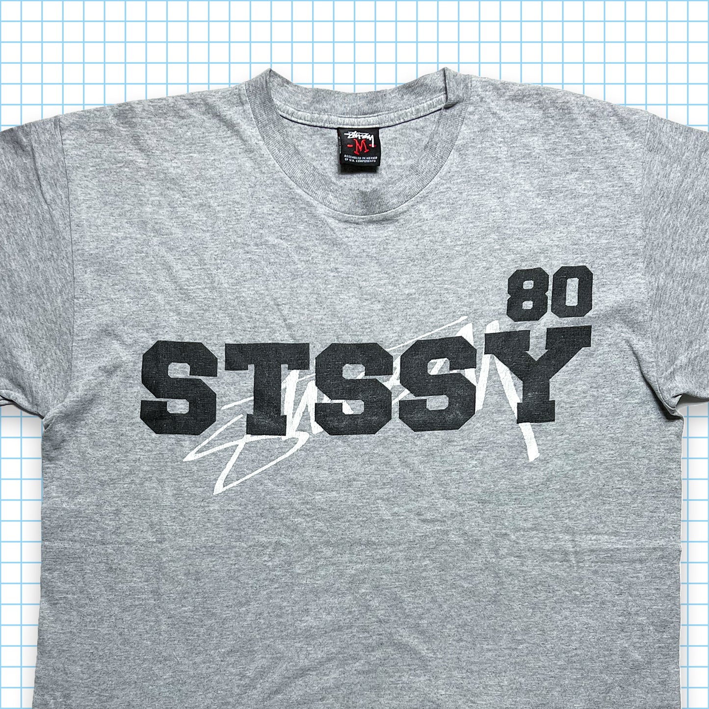 Vintage Stüssy 80 Spellout Tee - Medium