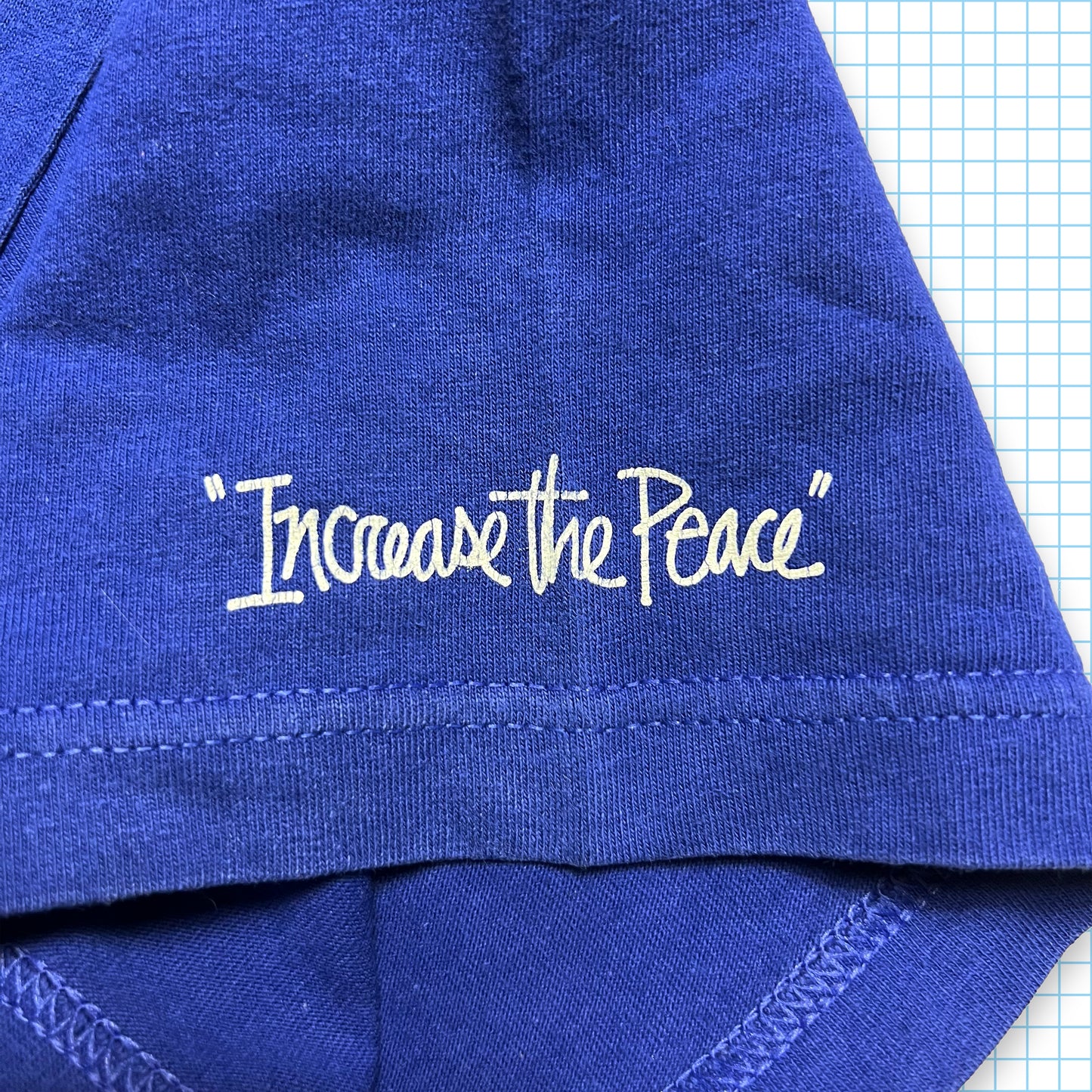 Vintage Stüssy "Increase The Peace" Royal Blue Tee - Medium