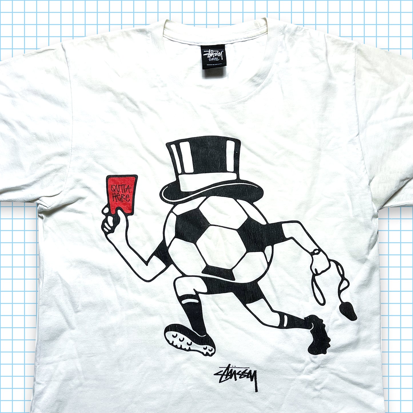 Stüssy Outta Here Football Tee - Small / Medium