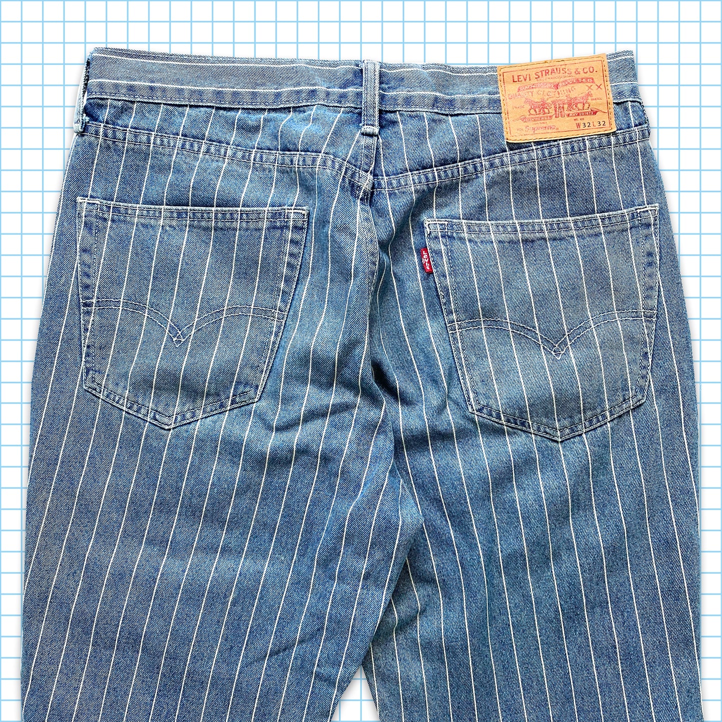 Levi's x Supreme Pin Stripe Denim délavé - Taille 32"