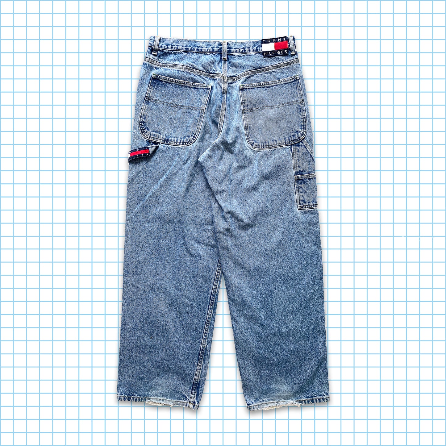 vintage 90's Tommy Hilfiger Washed Carpenter Jeans - Taille 36 »