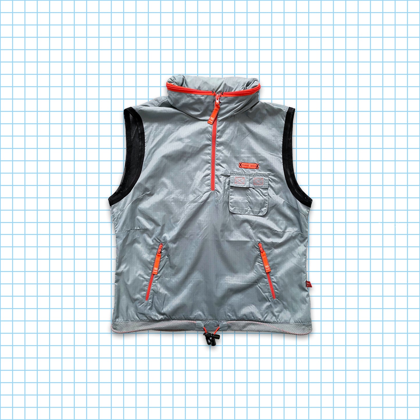 Vintage Triple 5 Soul Quarter Zip Nylon Pullover Vest - Small / Medium