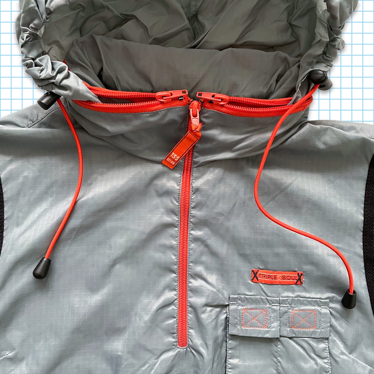 Vintage Triple 5 Soul Quarter Zip Nylon Pullover Vest - Small / Medium
