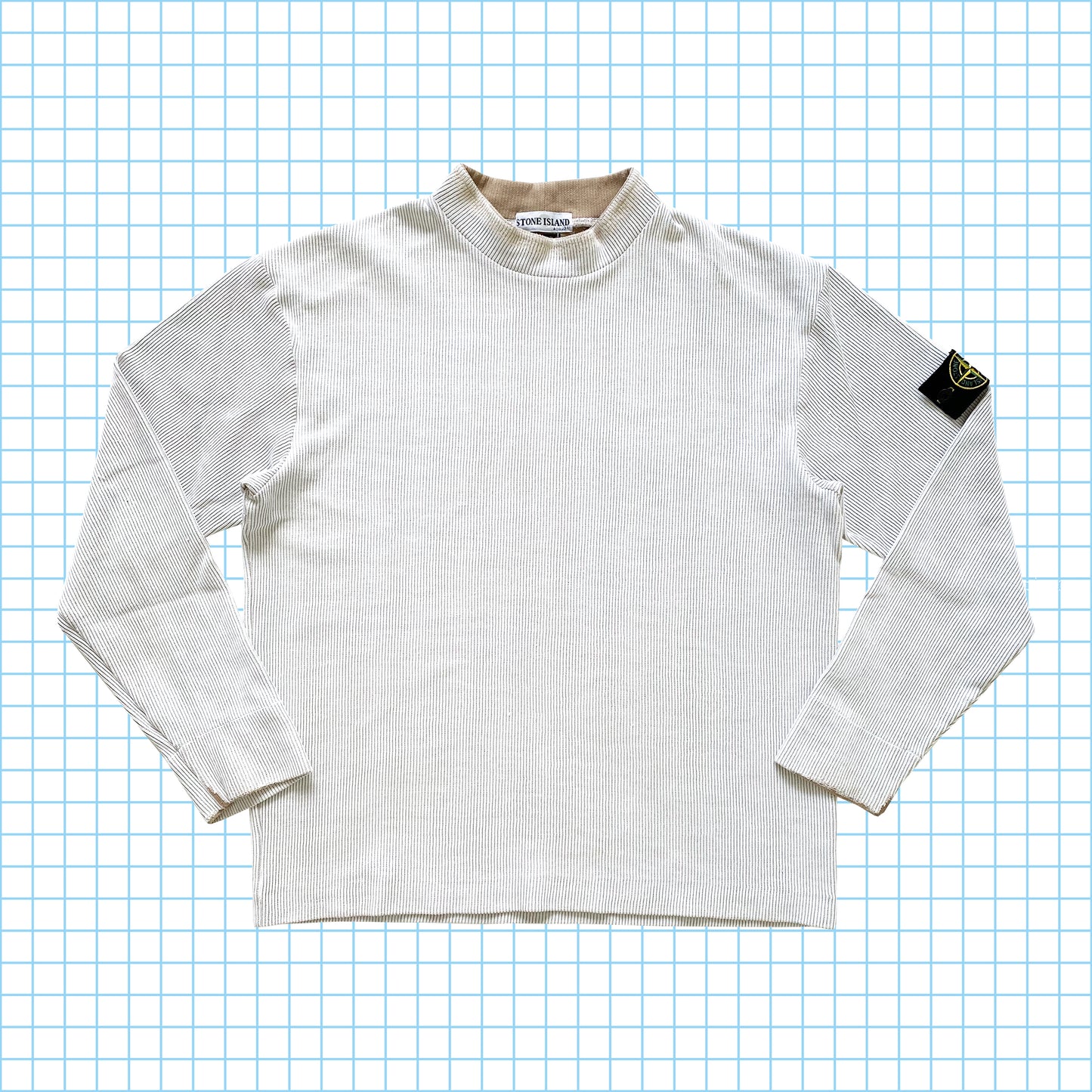 Col ras du cou côtelé vintage Stone Island AW02' - Grand