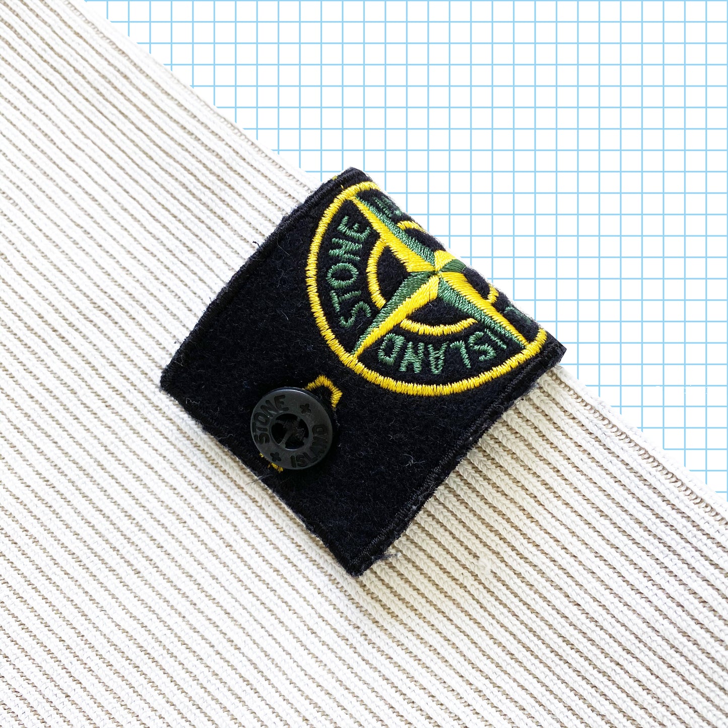 Col ras du cou côtelé vintage Stone Island AW02' - Grand