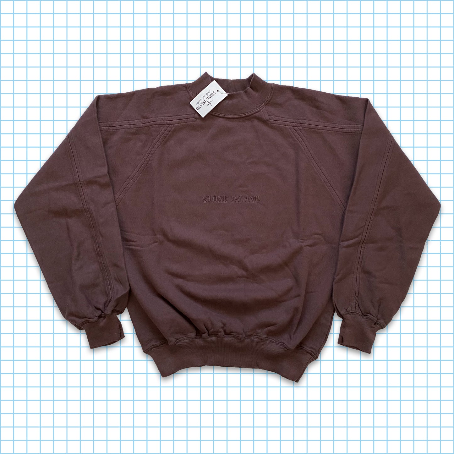 Vintage fin des années 80 Stone Island Tonal Spell Out - Moyen