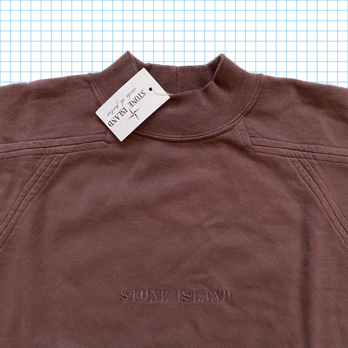 Vintage fin des années 80 Stone Island Tonal Spell Out - Moyen