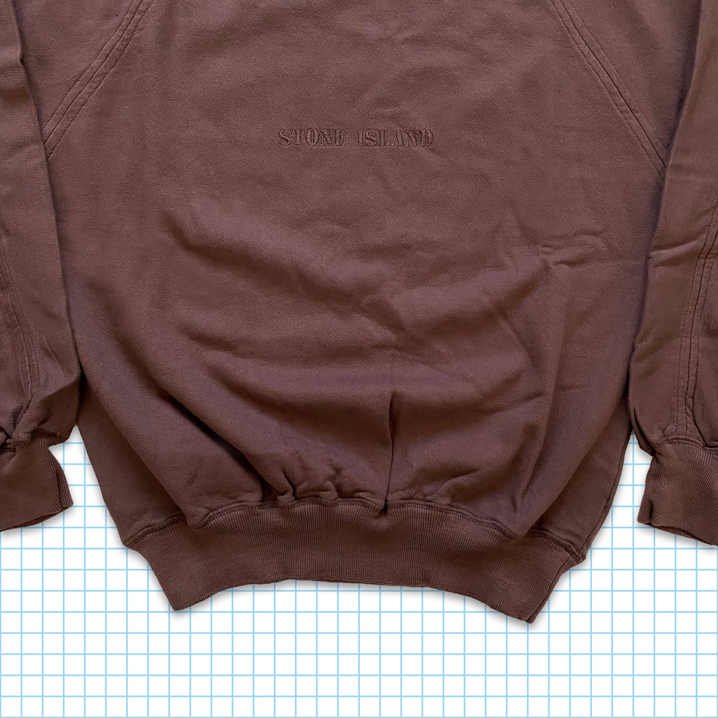Vintage fin des années 80 Stone Island Tonal Spell Out - Moyen