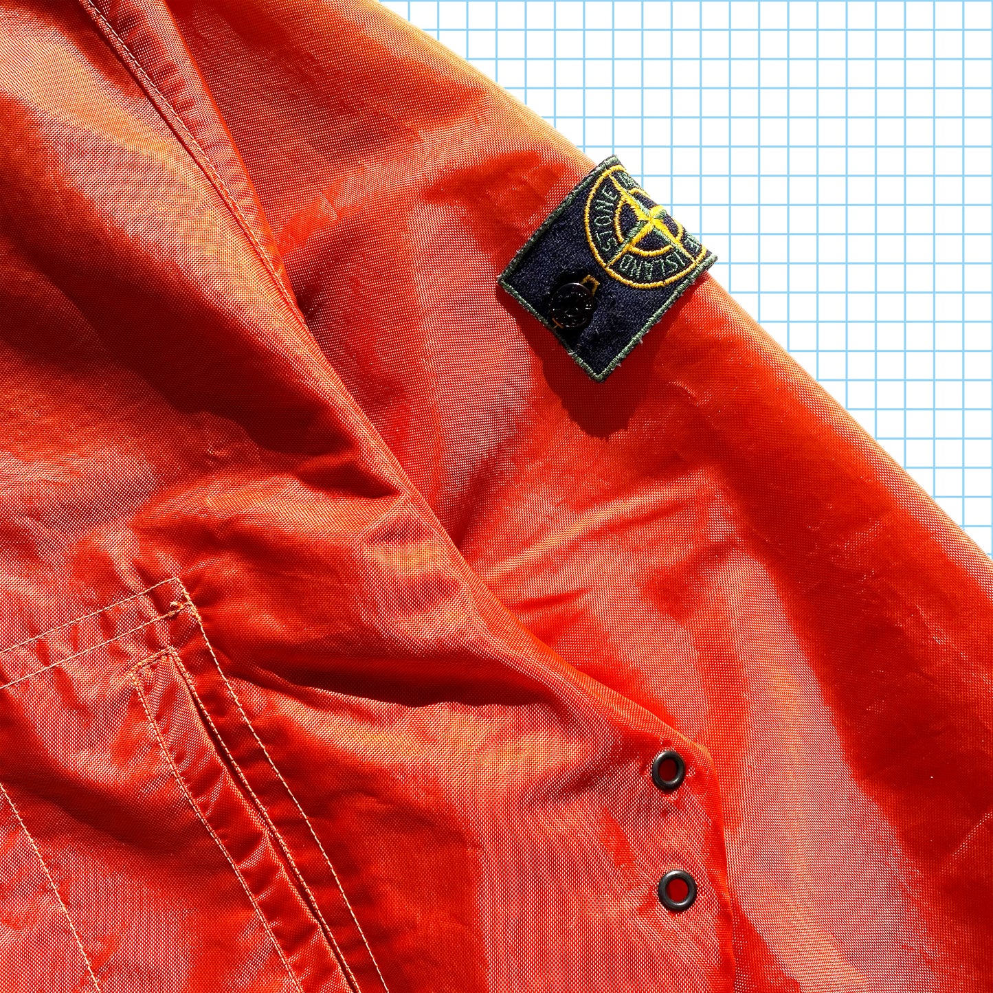Vintage Stone Island Bright Orange Hooded Formula Steel SS96’ - Large / Extra Large