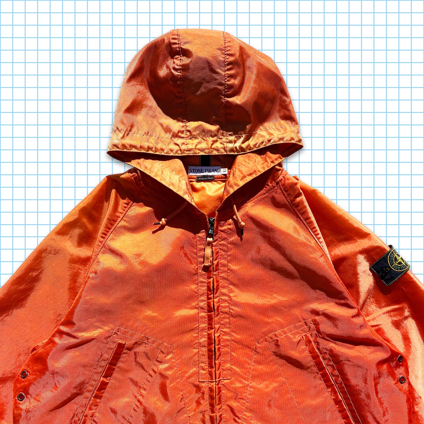 Vintage Stone Island Bright Orange Hooded Formula Steel SS96’ - Large / Extra Large