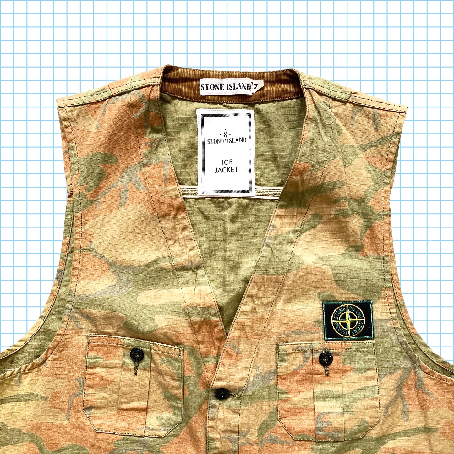 vintage Stone Island 'Ice Jacket' Gilet SS90' - Moyen