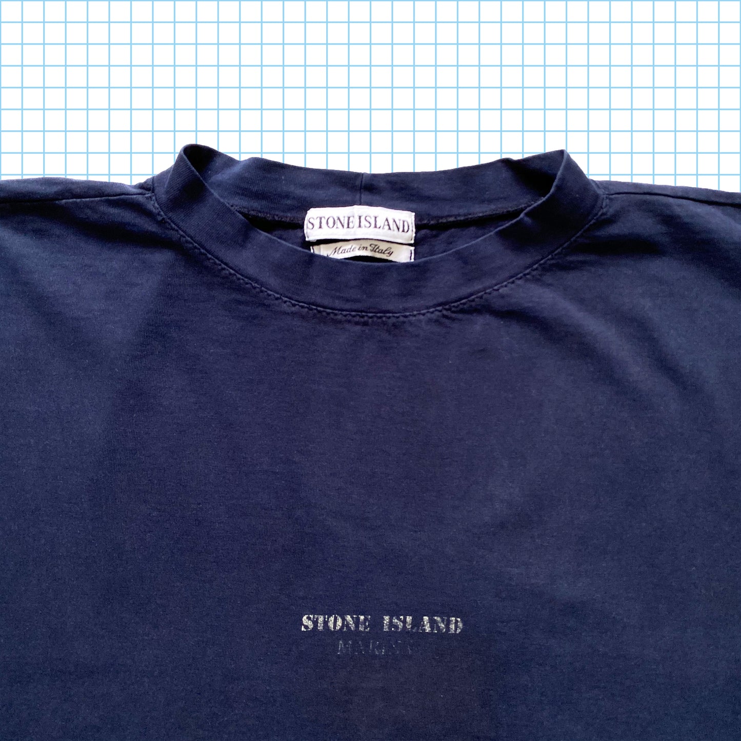 vintage Stone Island Marina Heavy Spell Out Tee SS95' - Extra Extra Large / Extra Large