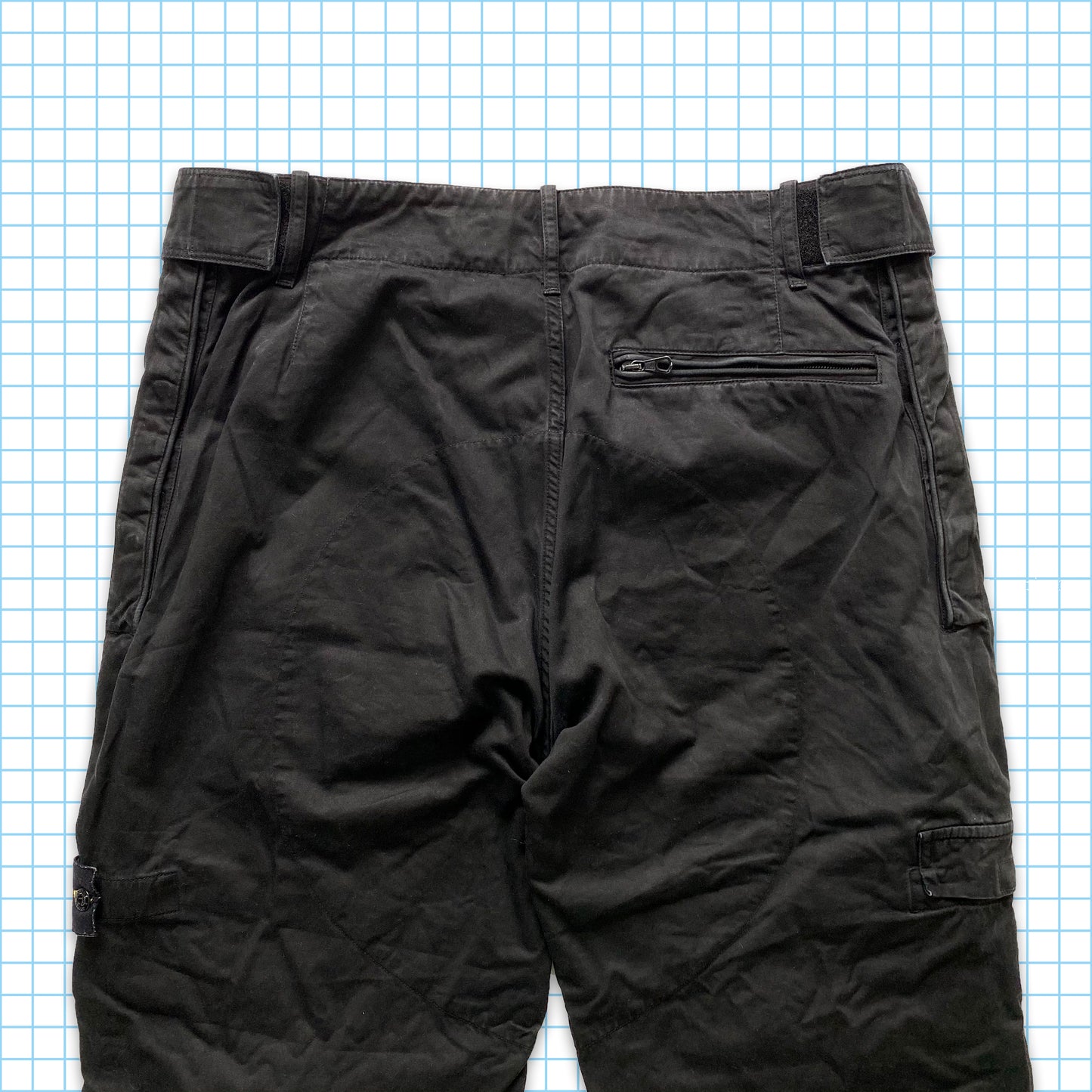 vintage Stone Island S/S 2006 Pantalon de vol cargo militaire noir - Taille 34-38 »