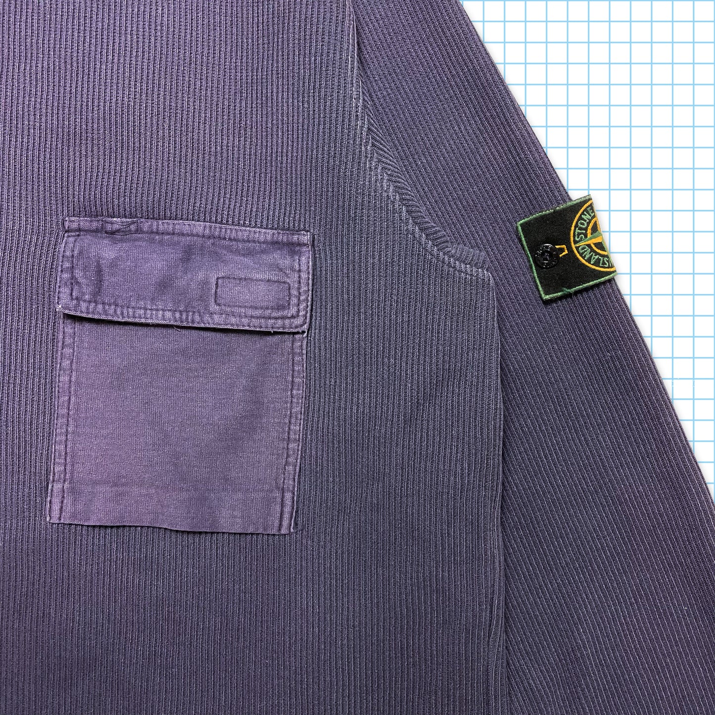 Vintage Stone Island Ribbed Front Pocket Crew SS99’ - Extra Large / Extra Extra Large