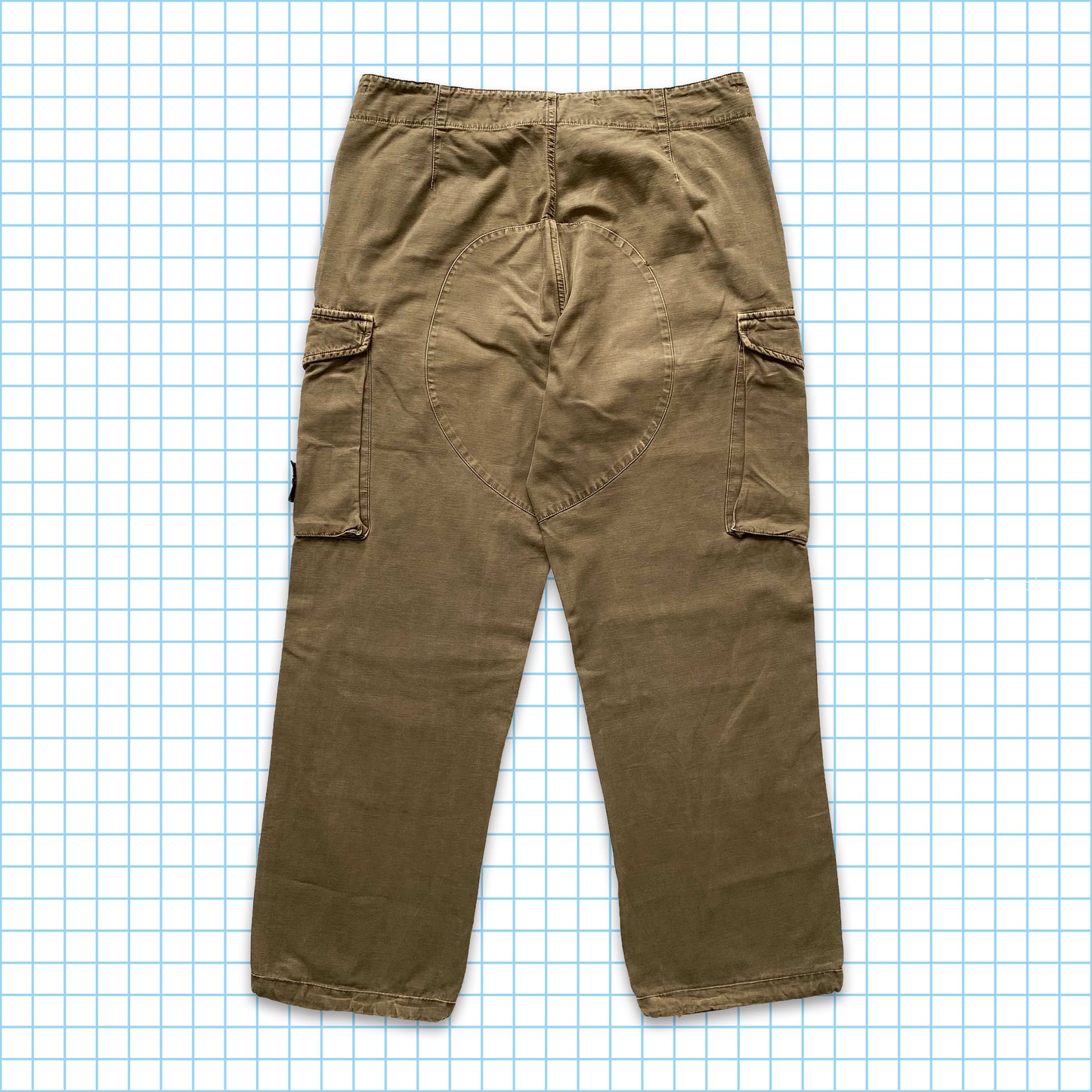 Vintage Stone Island Khaki Double Knee Heavy Workwear Cargos AW05’ - 32 / 34" Waist