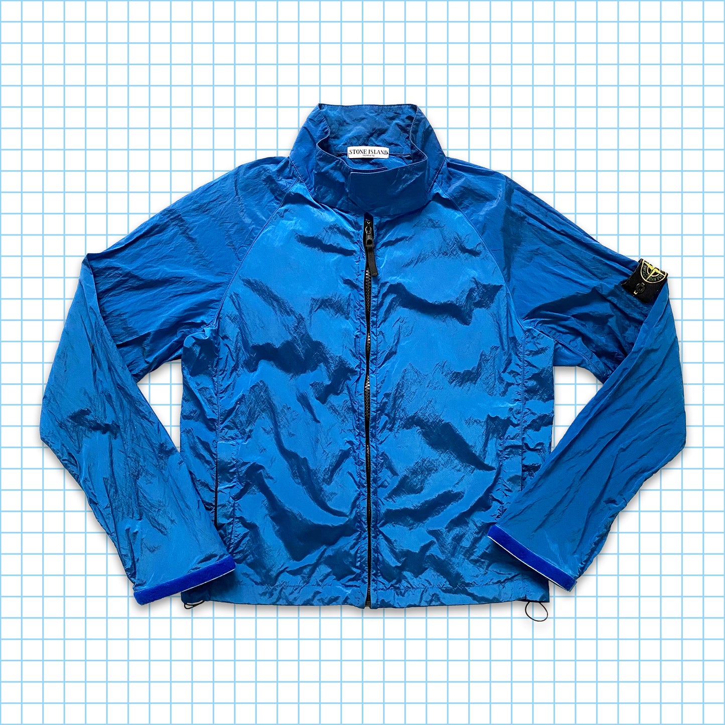 Surchemise en métal et nylon bleu Stone Island SS07' - Large