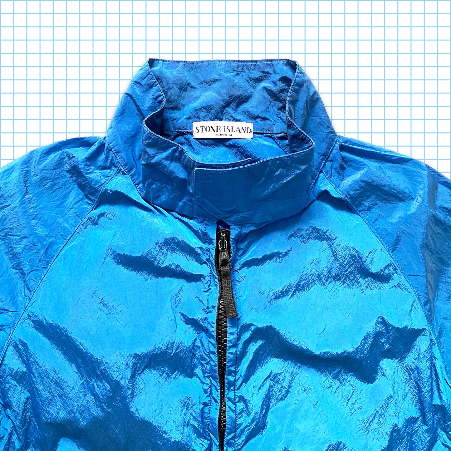 Surchemise en métal et nylon bleu Stone Island SS07' - Large