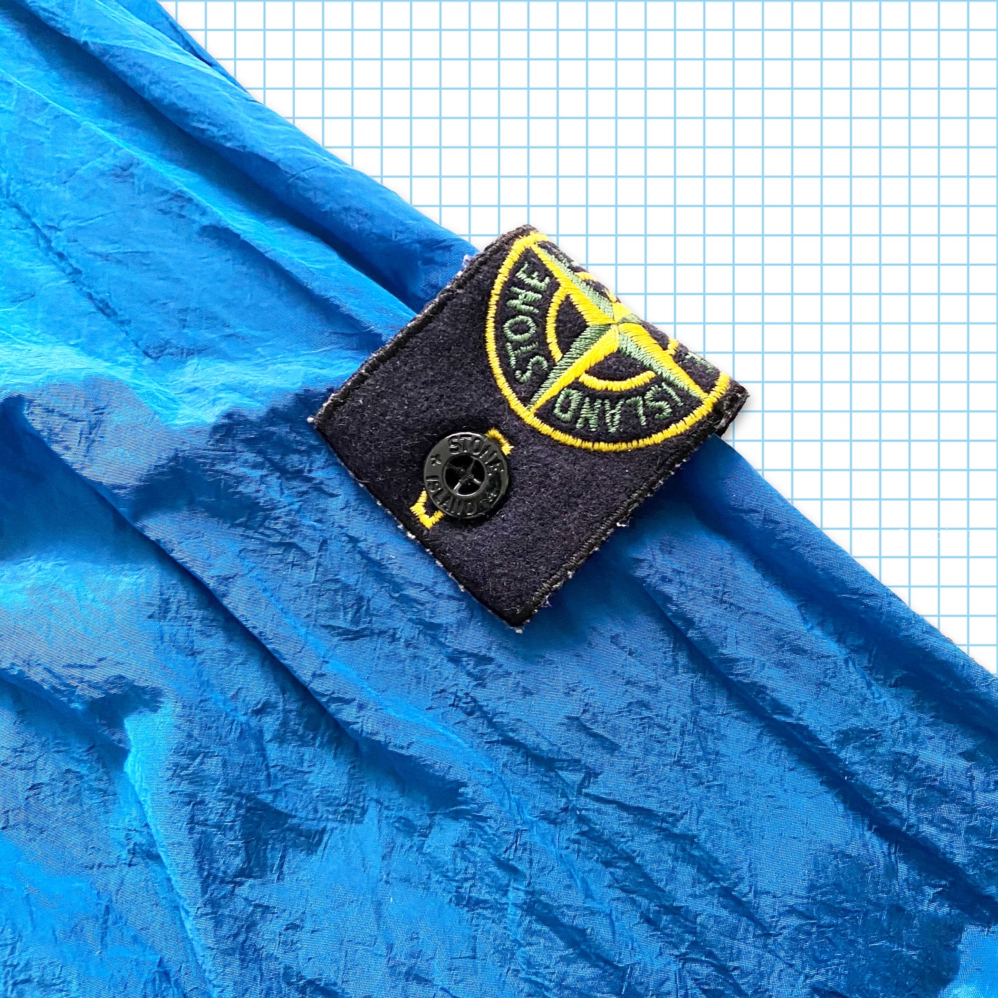 Surchemise en métal et nylon bleu Stone Island SS07' - Large