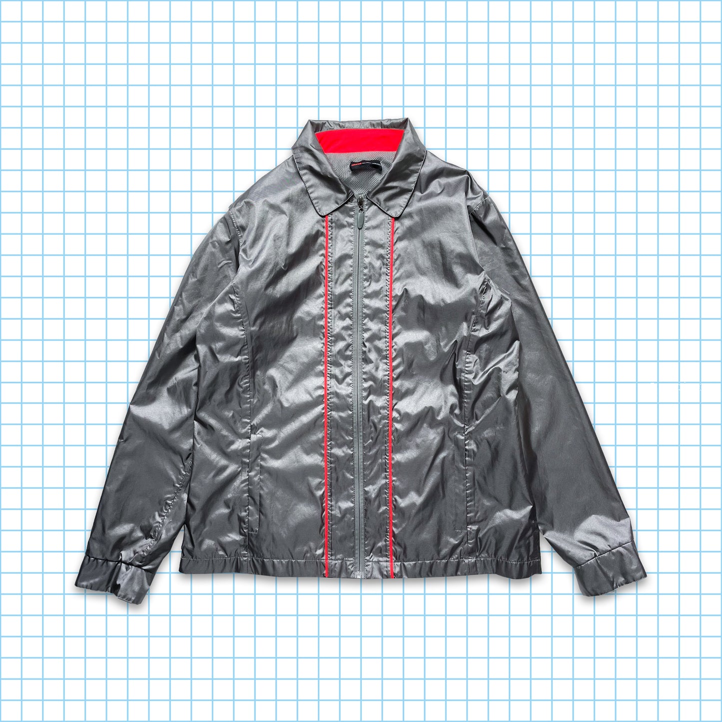 Vodafone x McLaren Mercedes Silver Nylon Hooded Overshirt - Small