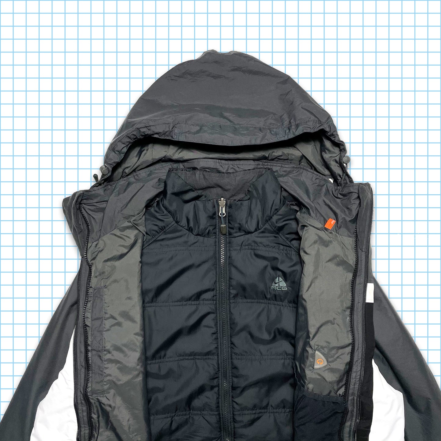 vintage Nike ACG Technique Rembourré 2in1 Veste - Grand / Extra Large