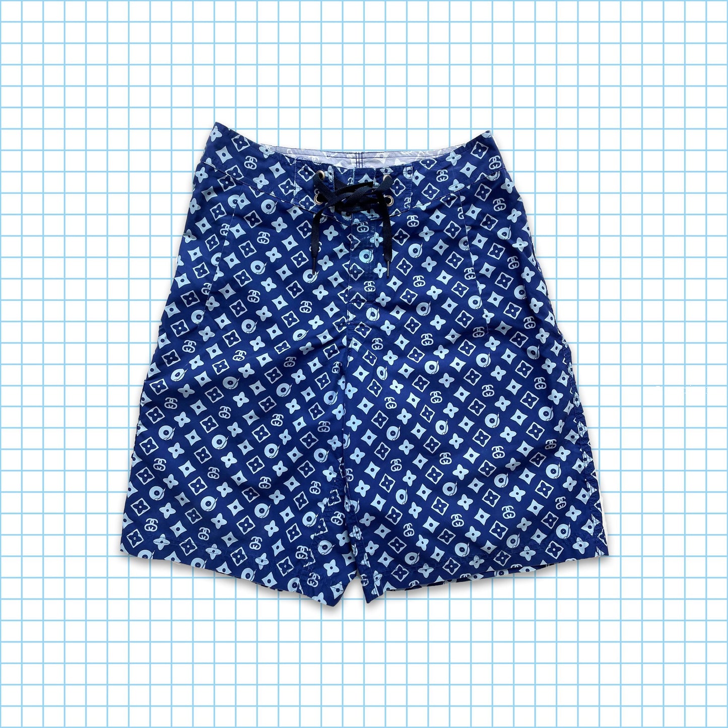 Short de bain vintage Stüssy Monogram - Taille 28" / 30"